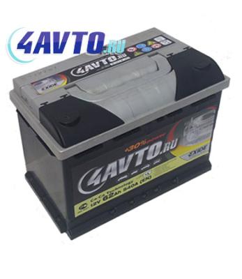 Аккумулятор 6СТ-62 А.ч., о.п., R+, 4AVTO.RU