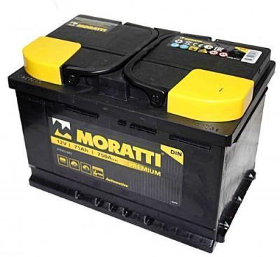 Аккумулятор 6СТ-75 а/ч. п.п.  Moratti