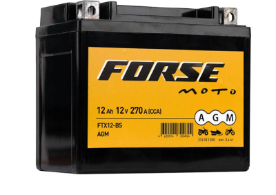 Аккумулятор мото FORSE AGM 6мтс 12 А/ч FTX12 - BS (арт. 212013050 )