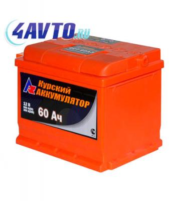 Аккумулятор 6СТ-60 А.ч., п.п., L+, КУРСКИЙ АККУМУЛЯТОР