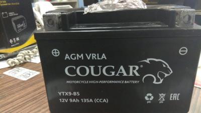 Аккумулятор для мототехники 9 Ач L+, COUGAR