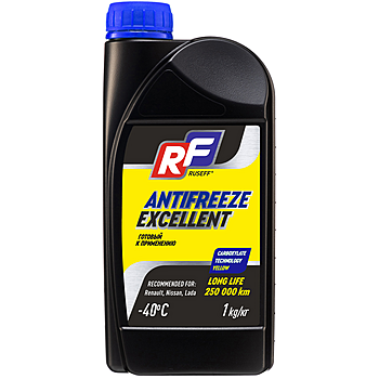 17371N RUSEFF Антифриз ANTIFREEZE EXCELLENT OAT (1кг) желтый