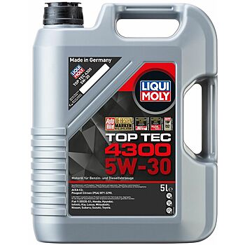 2324/8031    LiquiMoly Top Tec 4300 5w30 SM/CF; A1/B1, A5/B5,C2 5