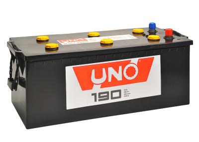 Аккумулятор 6СТ-190 А.ч., обр.п., NR+, UNO (конус)