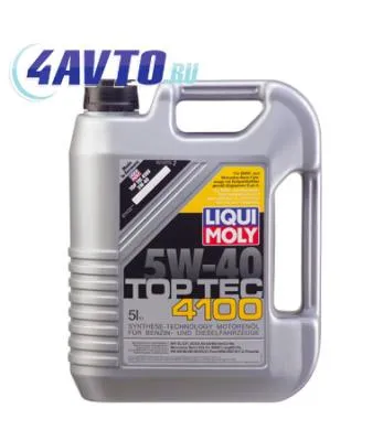 7501 масло моторное синтетическое LiquiMoly Top Tec 4100 5w40 SM/CF,A3/B4/C3 5л