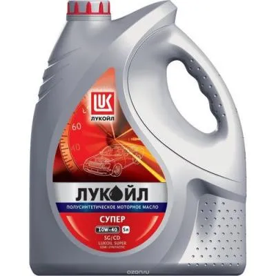 Масло для легкового транспорта  ЛУКОЙЛ СУПЕР моторное полусинтетическое  10W-40 SG/CD 5л, (19193)