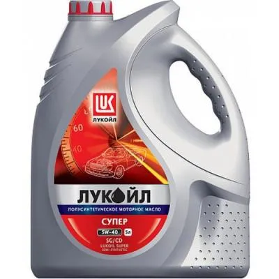 Масло  для легкового транспорта ЛУКОЙЛ СУПЕР моторное полусинтетическое  5W-40 SG/CD 5л, (3472601)