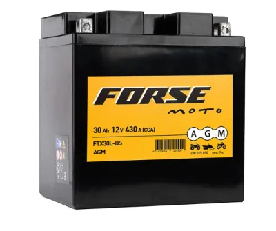 Аккумулятор мото FORSE AGM 6мтс 30 А/ч FTX30L-BS (арт. 230015050 )