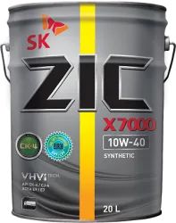 Масло ZIC X7000 синтетическое 10W-40 CK-4 20 л, 192677