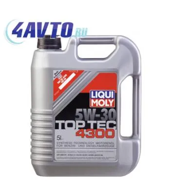 8031 масло моторное синтетическое LiquiMoly Top Tec 4300 5w30 SM/CF; A1/B1, A5/B5,C2 5л