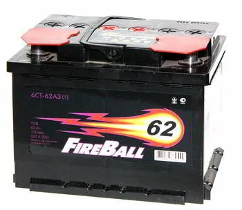 Аккумулятор 6СТ-62 п.п. (1) L+ FIRE BALL