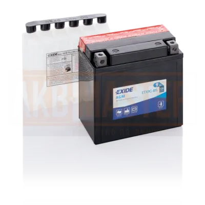 Аккумулятор для мототехники 9 Ач L+, EXIDE AGM-Dry Technology ETX9C-BS