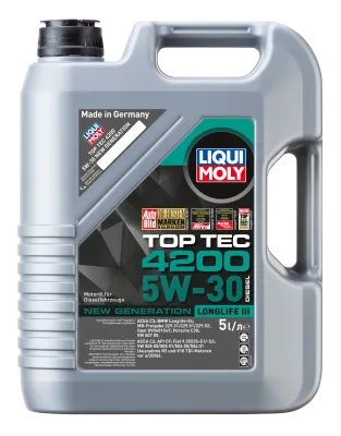 2376 масло моторное синтетическое LiquiMoly Top Tec 4200 Diesel 5W-30 A3/B4/C3 5л