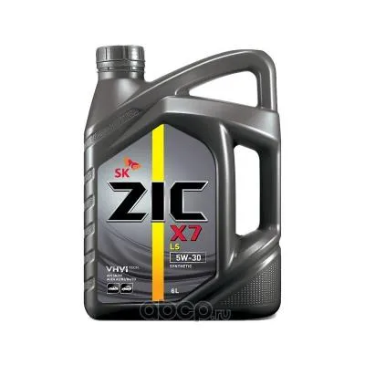 Масло для легковых автомобилей синтетическое   ZIC X7 LS 5W-30, 6 л, (172619)